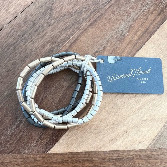 Universal Thread Jewelry - Universal Thread metallic mixed metal stretch bracelets 6